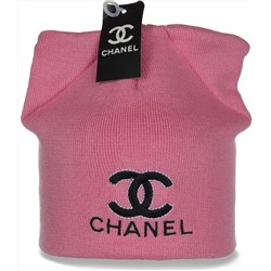 Молодежная женская трикотажная шапка Chanel с креативными ушками изящная популярная модель  №4713