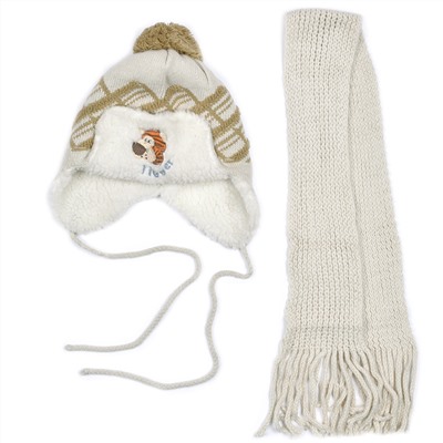 Комплект шапка шарф, детский 45615.40 (бежевый)