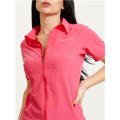 Спортивная футболка поло женская розового цвета 33412R