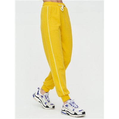 Спортивные брюки женские желтого цвета 1306J
