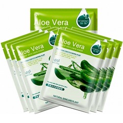 TOREC ALOE VERA (с экстрактом алоэ вера) - 10 штук, маска тканевая увлажняющая для лица