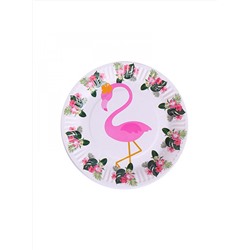 Тарелка Noname TARELKA17 flamingo 10шт, диаметр 18см