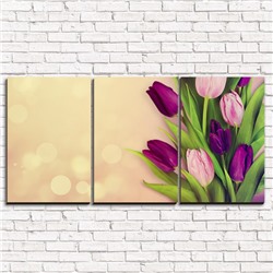 Модульная картина Праздничные тюльпаны 3-1
