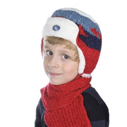 Комплект шапка шарф, детский 45615.6 (сине-красный)