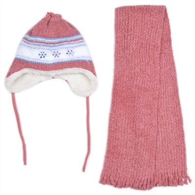 Комплект шапка шарф, детский 45615.29 (т. розовый)
