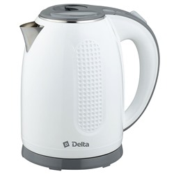Чайник электрический 1,7л DELTA DL-1019 белый с серым