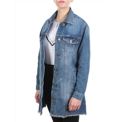 D3026 BLUE Куртка джинсовая женская  DIMARKIS DAY (98% хлопок 2% эластан) размеры 48-50-52-54