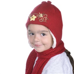 Комплект шапка шарф, детский 45615.21 (красный)