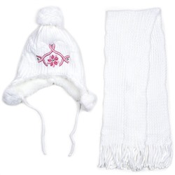 Комплект шапка шарф, детский 45611.5 (белый)