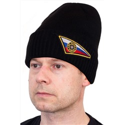 Вязанная шапка с нашивкой "МЧС России"