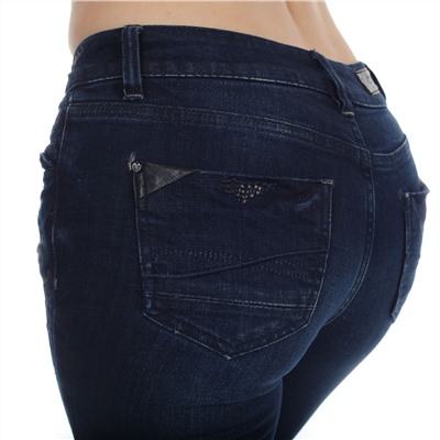 Модные женские джинсы L.M.V. с вышивкой и аппликациями на карманах. Фасон, которому все девушки говорят «ДА!» №505