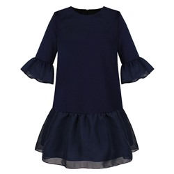 Синее школьное платье для девочки 84552-ДШ21