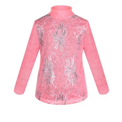 Розовая школьная водолазка (блузка) для девочки 83892-ДНШ19