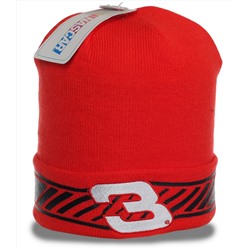 Спортивная яркая мужская шапка с отворотом отличный выбор для ценителей качества  №3454