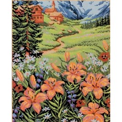 АРМ GZ190 "Цветы на фоне тропинки", 40х50 см