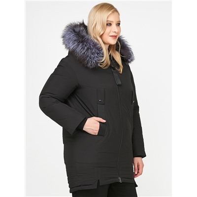 Куртка зимняя женская молодежная черного цвета 88-953_701Ch