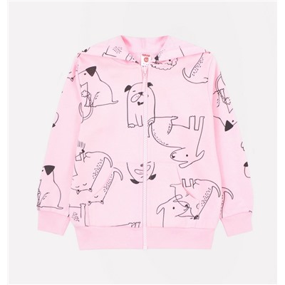 Куртка для девочки Crockid К 300966 нежно-розовый, собачки