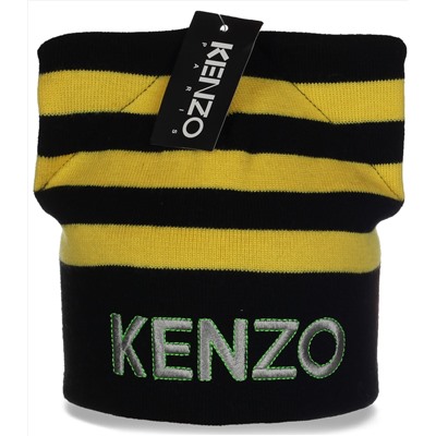 Попсовая первоклассная женская шапка Kenzo с модными ушками отличный выбор на каждый день  №4716