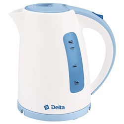 Чайник электрический 1,7л DELTA DL-1056 белый с голубым