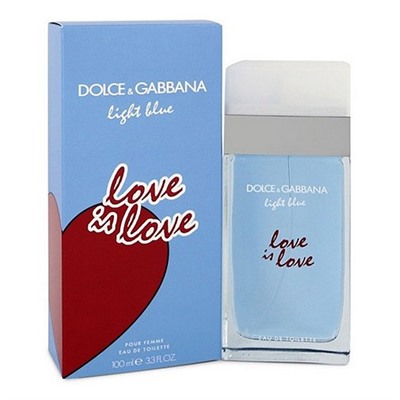 DOLCE & GABBANA LIGHT BLUE LOVE IS LOVE, туалетная вода для женщин 100 мл (европейское качество)