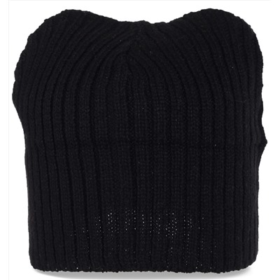 Трикотажная мужская черная шапка бини - универсальная модель для наших клиентов – качество и комфорт тебе всегда обеспечено №5071