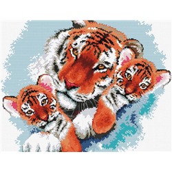 АРМ FZ016 "Тигрица и два тигренка", 40х40 см