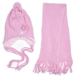 Комплект шапка шарф, детский 45611.25 (розовый)