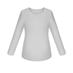 Серый школьный джемпер (блузка)для девочки 802016-ДОШ22