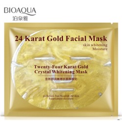 Маска для лица для лица 24K Gold с частицами 24к золота и гиалуроновой кислотой, BioAqua