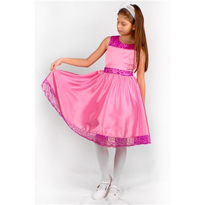 Розовое платье для девочки 82802-ДН18