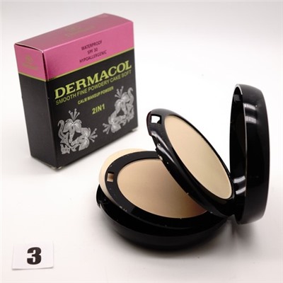 DERMACOL SMOOTH FINE 2 IN 1 - №3, пудра 2 в 1 30 г