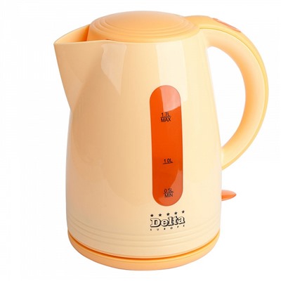 Чайник электрический 1,7л DELTA DL-1303 оранжевый