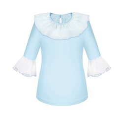 Голубой школьный Джемпер (блузка) для девочки 78754-ДШ20