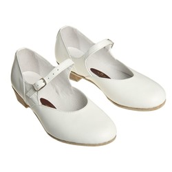 Туфли народные женские, длина по стельке 20,5 см, цвет белый