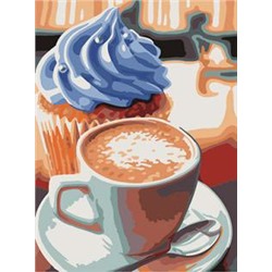 РЗ ЕХ5425 "Голубое пирожное и кофе", 30х40 см