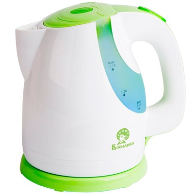 Чайник электрический 1,7л ВАСИЛИСА Т22-2200 белый с зеленым