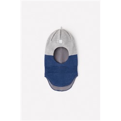 Шапка-шлем для мальчика Crockid КВ 20148/21ш синий, светло-серый меланж