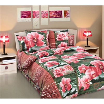 КПБ Перкаль 1,5 спальный «Дикая орхидея»