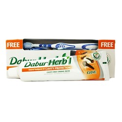 Зубная паста DABUR HERB”L CLOVE с зубной щеткой