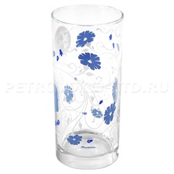 "Serenade Blue" Стакан стеклянный 290мл, д6см, h13,5см (Россия)