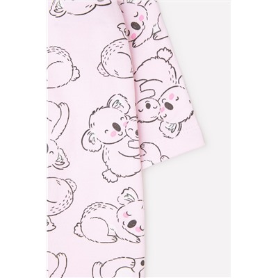 Комбинезон для девочки Crockid К 6192 забавные коалы на нежно-розовом