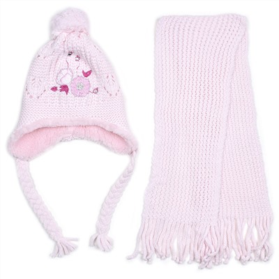 Комплект шапка шарф, детский 45611.11 (св. розовый)