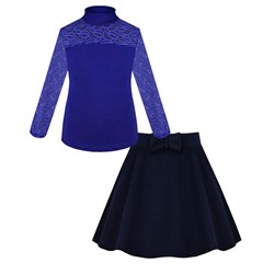 Школьный комплект с юбкой для девочки силуэта "клёш" 59922-79062