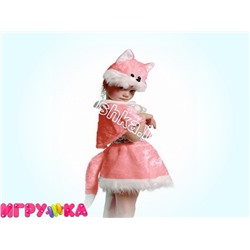Карнавальный костюм Кошечка розовая плюш 89025