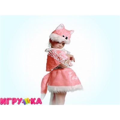 Карнавальный костюм Кошечка розовая плюш 89025