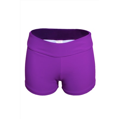 Фиолетовые купальные шорты с широким поясом
