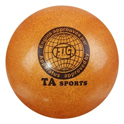 Мяч для гимнастики "Блеск", 20 см, цвет оранжевый