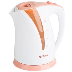 Чайник электрический 2л DELTA DL-1327 белый с бежевым