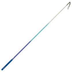 Палочка гимнастическая PASTORELLI FIG Glitter 59,5 многоцветная Сине-Изумрудно-Белая с голубым держателем