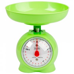 Весы бытовые настольные  5 кг DELTA КСА-007 с чашей зеленые